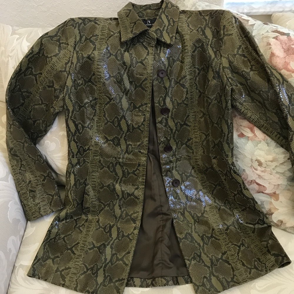 INC Womens leather blazer